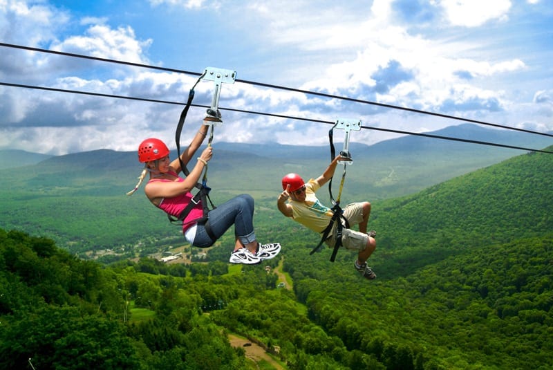Ziplining at Hunter Mountain, NY