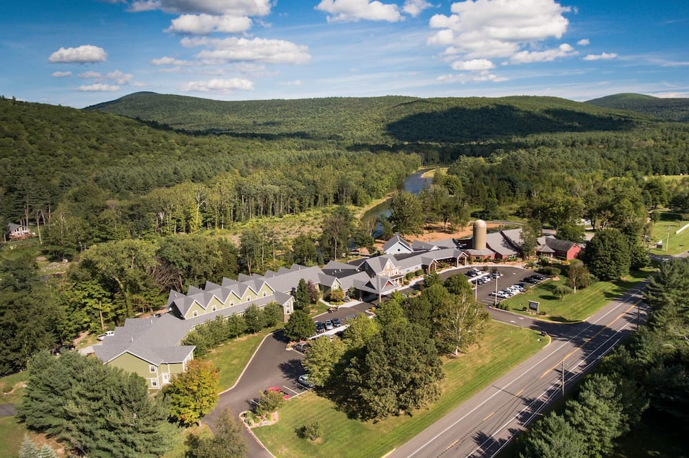 A view of the resort from above.